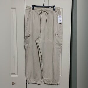 Time and Tru Light Tan Cargo Joggers Sz XXL